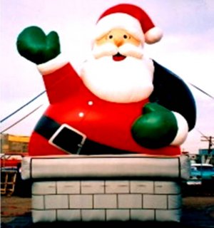 CHIMNEY SANTA CHISTMAS HOLIDAYS DECORATIONS NOT A GEMMY AIR BLOWN INFLATABLES BALLOONS GIFTS SIGNS