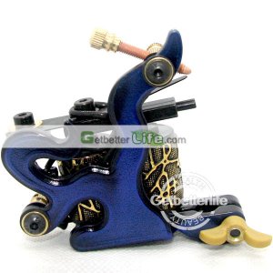 Classical Tattoo 10 Wrap Coil Machine Gun Cast Iron Shader Supplies WS-M119(I)