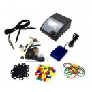 New Dual Tattoo Machine Gun 10 Wraps Coils Power Supplies Set Equipment Kit (WS-K101-2LO)