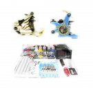 Starter 2 Tattoo Machine Guns 8 Inks Grips Needles Power Kit Equipment Supplies(WS-K254-1LO)