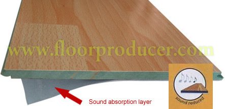 Sound absorption laminated flooring