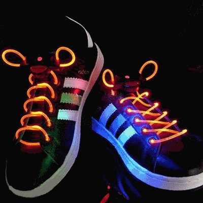 LED Lighted Shoelaces- Orange