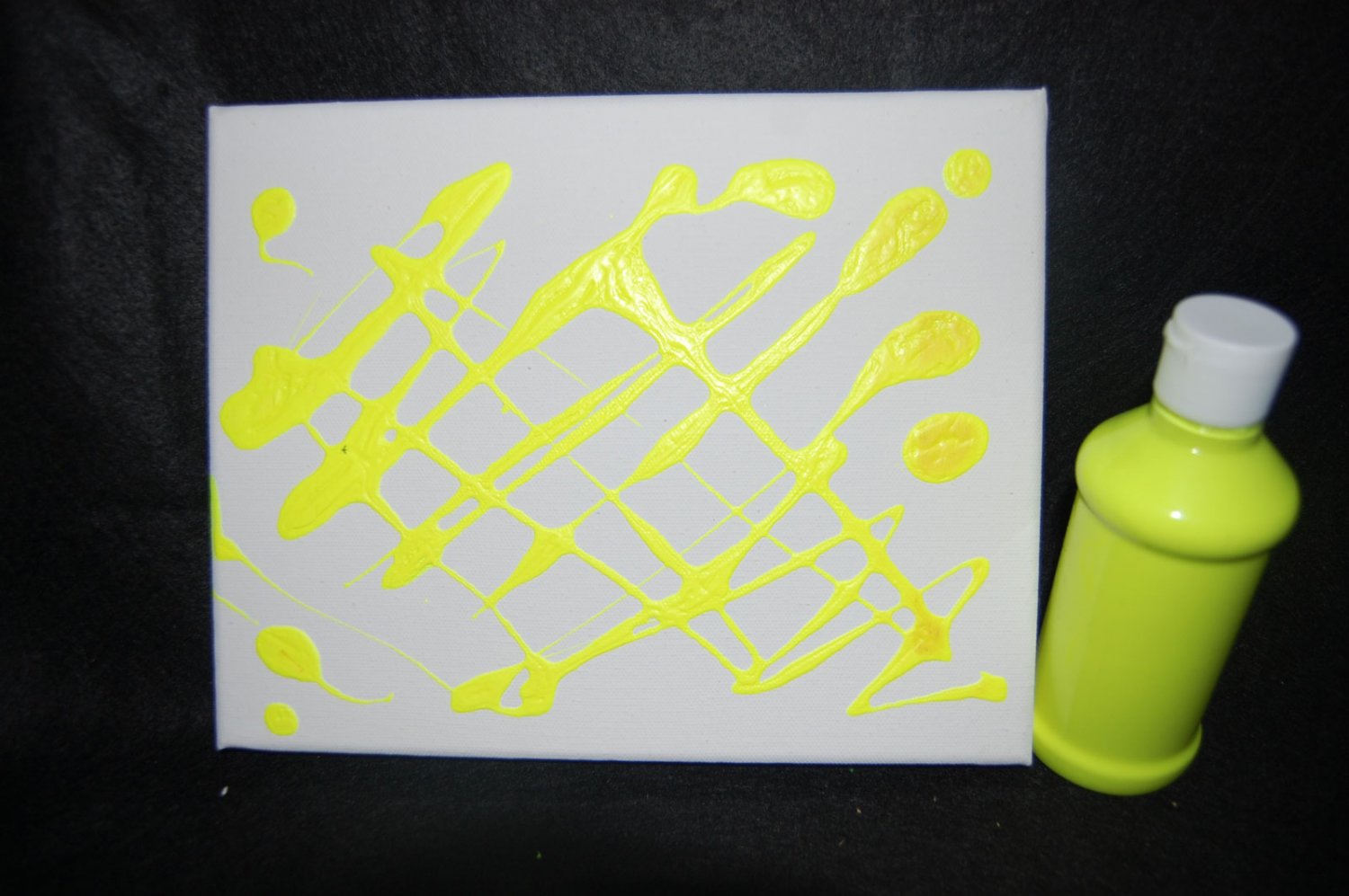 8oz Yellow Blacklight Reactive Fluorescent Tempera Paint