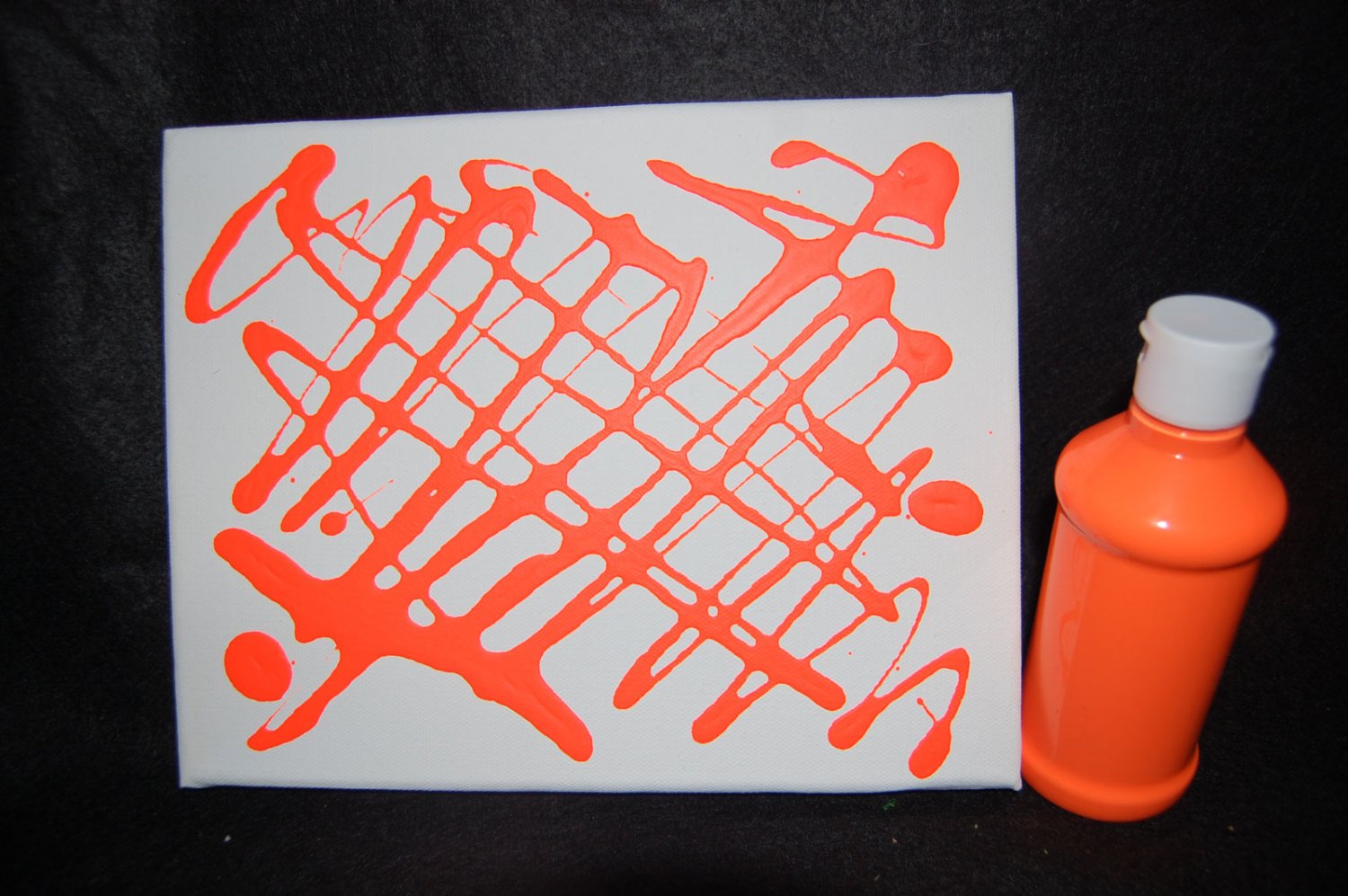 8oz Orange Blacklight Reactive Fluorescent Tempera Paint