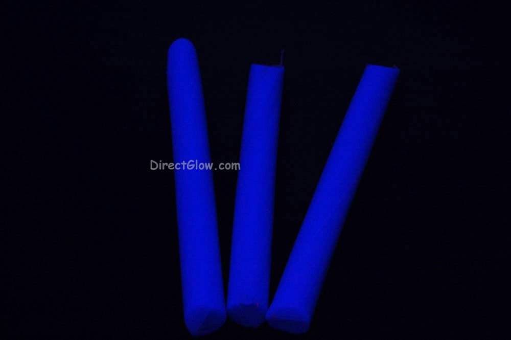 3 Pack VIOLET Blacklight Reactive Drip Candles