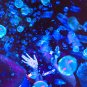 Half Gallon BLUE Blacklight Reactive Tekno Bubbles with Free Bubbles Wands and UV Marker