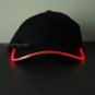 Red LED Lighted Black fabric Glow Hat