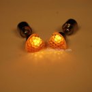 DirectGlow LLC 1 Pair Glowing LED Light Up Heart Earrings- Yellow