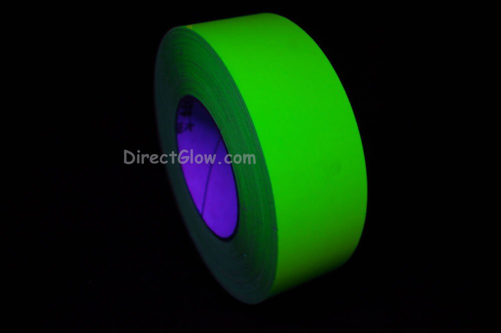 2 Inch Blacklight Reactive Fluorescent Green Gaffer Tape- 50 Yards