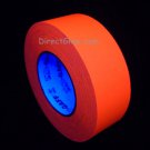2 Inch Blacklight Reactive Fluorescent Orange Gaffer Tape- 50 Yards