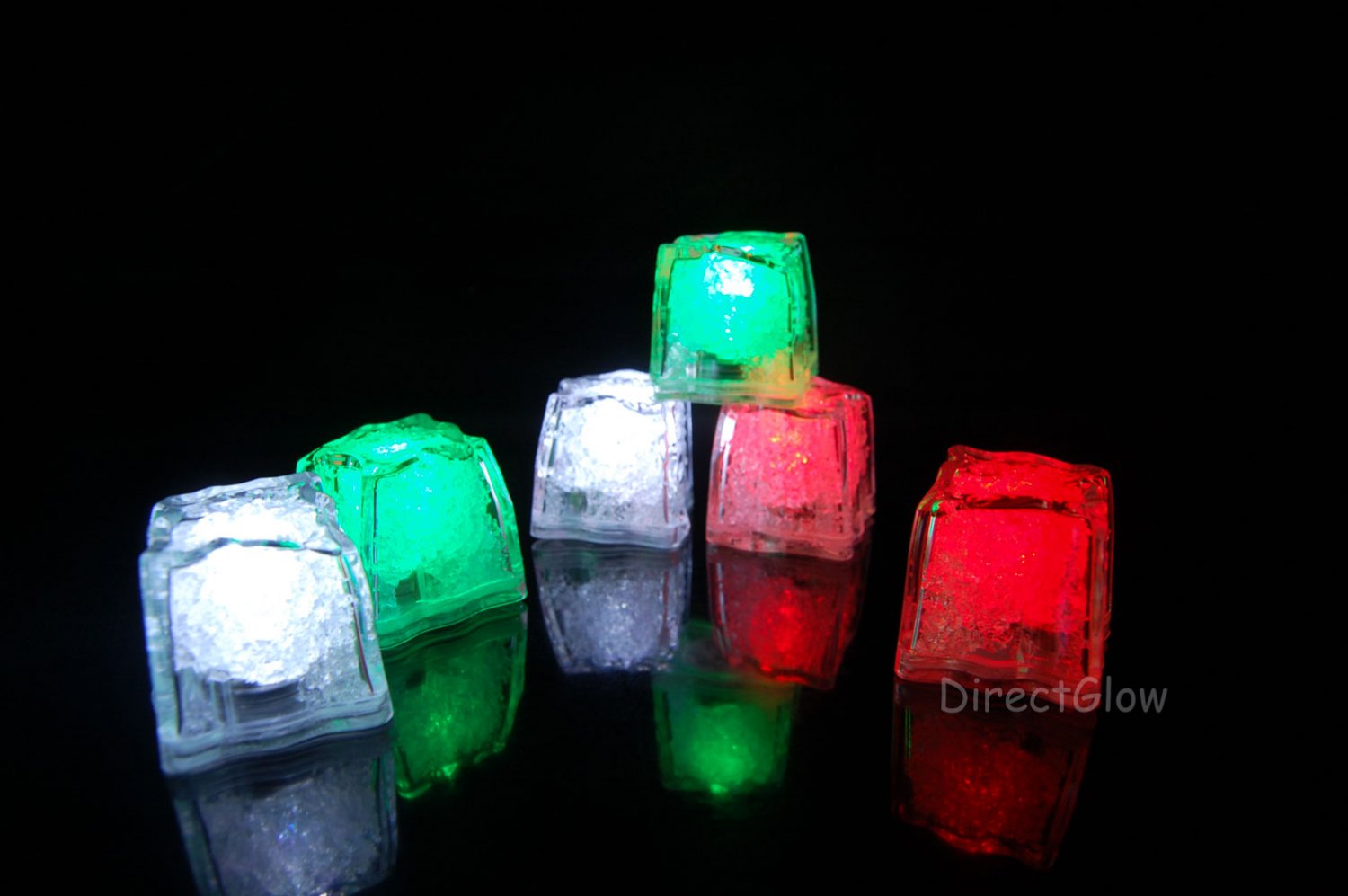 LiteCubes LED Light Up Ice Cubes Christmas Pack 6pc Set
