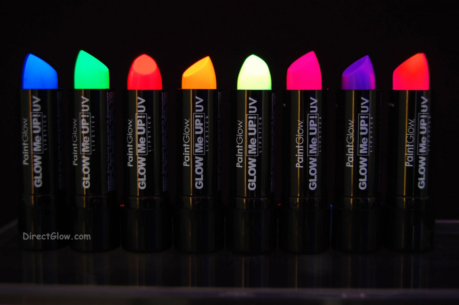 PaintGlow Blacklight Reactive UV Lipstick 8 Piece Variety Pack
