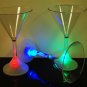 2 Pack 8 Mode Color Changing LED Martini Glasses
