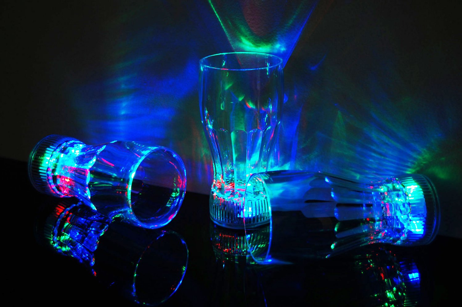 4 Pack 3 Mode Light Up LED Cola Glasses