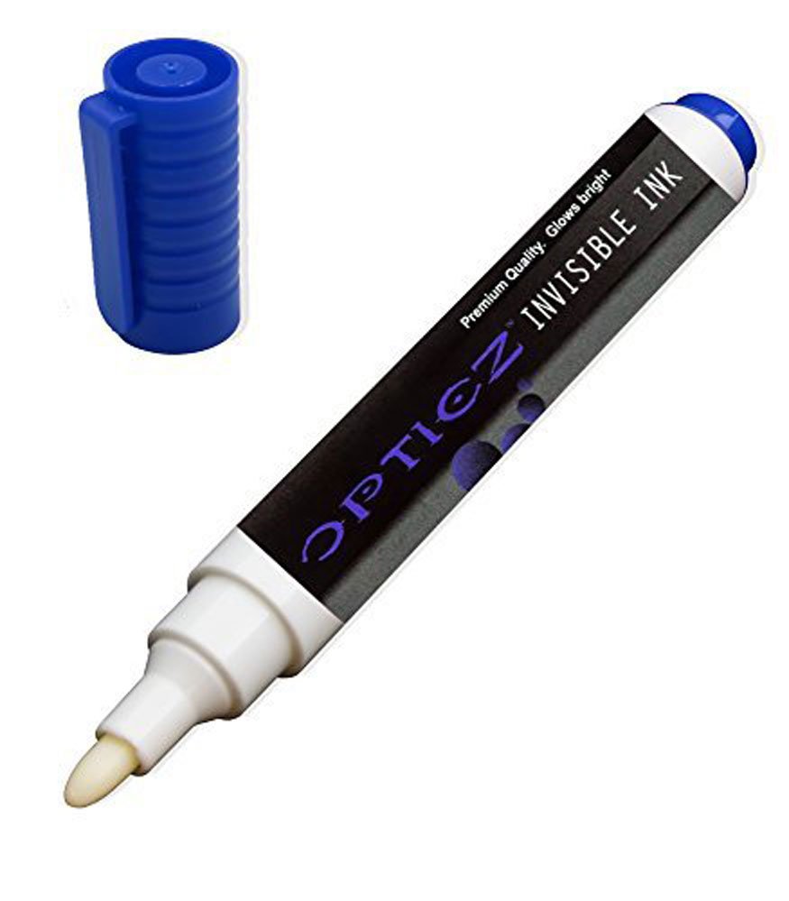 Opticz Blacklight Reactive Large Tip Invisible UV Blue Ink Marker