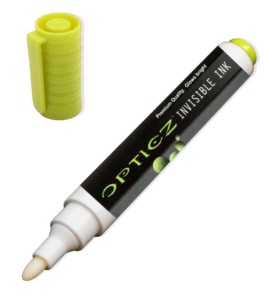 Opticz Blacklight Reactive Large Tip Invisible UV Yellow Ink Marker