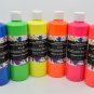 DirectGlow 6 Pack 16oz Assorted Blacklight Reactive Fluorescent Tempera Paint