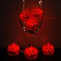 Litecubes 3 Mode Pumpkins Jack O Lantern Light up Flashing LED Ice Cubes For Drinks- 6 Pack