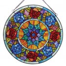 Circle Of Roses Stained Glass Panel