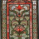 Regency Floral Design Stained Glass Panel