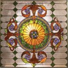 Special Victorian Design Stained Glass Panel