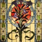 Tulips Flowers Design Stained Glass Panel