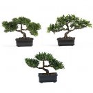 Set of 3 12" Bonsai Silk Plant Collection