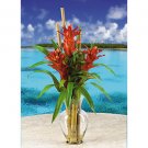 Triple Bromeliad Liquid Illusion - Orange Red