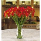 Freesia Liquid Illusion Silk Arrangement - Orange Red