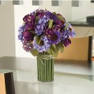 Summer Garden Silk Bouquet - Blue Purple