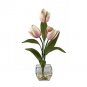 Tulips Liquid Illusion Silk Arrangement - Cream Pink