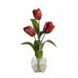 Tulips Liquid Illusion Silk Arrangement - Red