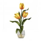 Tulips Liquid Illusion Silk Arrangement - Yellow