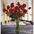 Long Stem Roses Liquid Illusion Silk Arangement - Red