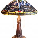 Dragonfly Tiffany Styled Stained Glass Table Lamp