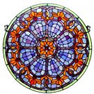 Victorian Round Stained Glass Panel