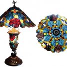 Stunning Roses Tiffany Styled Stained Glass Lamp