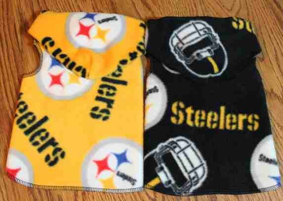 NFL Pittsburgh Steelers Football Dog Clothes Snuggly XS or SM (Med)