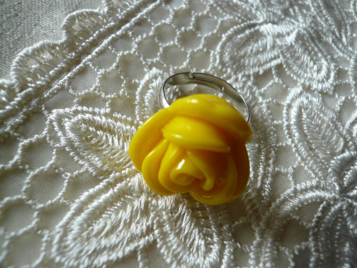 Big Yellow Rose Ring