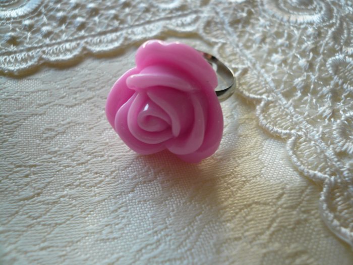 Candy Pink Rosa Flower Ring