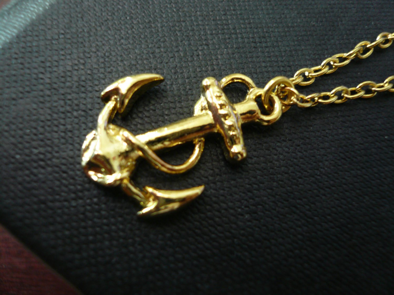 Bon Voyage Gold Sea Anchor Necklace