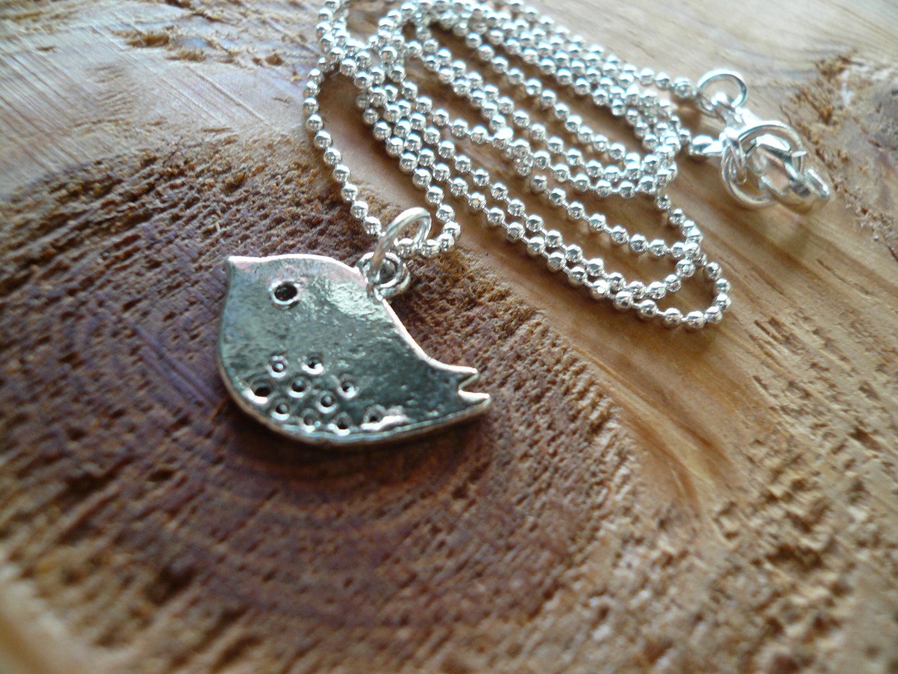Silver Birdie Short Necklace