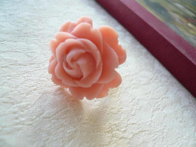 Pink Rose Flower Ring