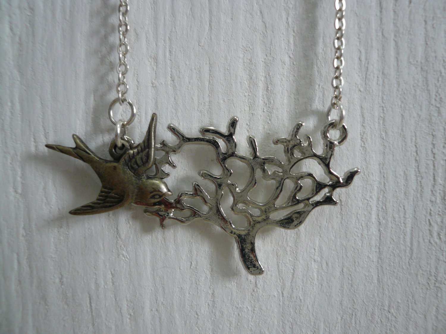 Bird & Tree Necklace 
