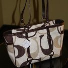 NWT!! Coach Signature Tonal Purse HandBag Tote 13810