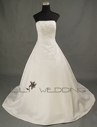 Strapless Wedding Dress - Style LWD0016