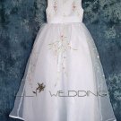 Flower Embroidered Flower Girl Dress - Style LFG0006