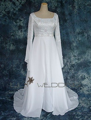Long Sleeve Wedding Gown - Style LWD0080