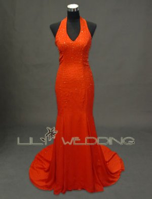 Halter Neckline Bridesmaid Dress - Style LED0019