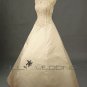 Satin Bodice Adorned Beadworks Bridal Dress - Style LWD0116